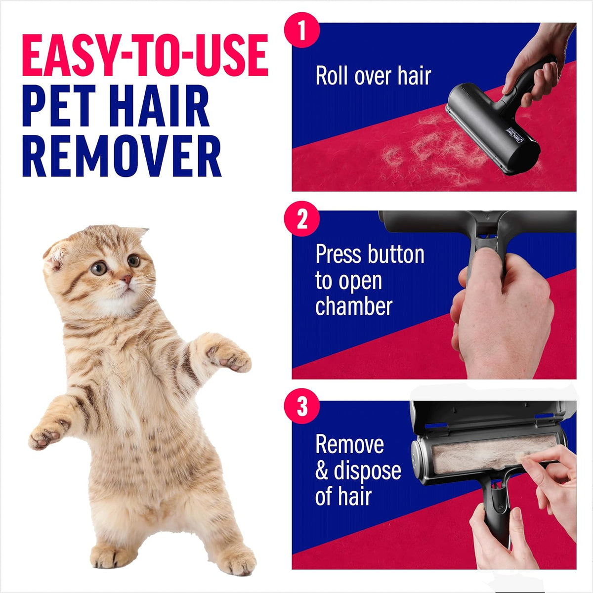 Pet Hair Remover Roller — Reusable, Fast, Furniture‑Safe - Pets Webb