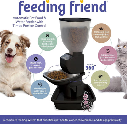 Smart Auto Pet Feeder & Water Station – Portion Control, Anti‑Jam, OLED Display