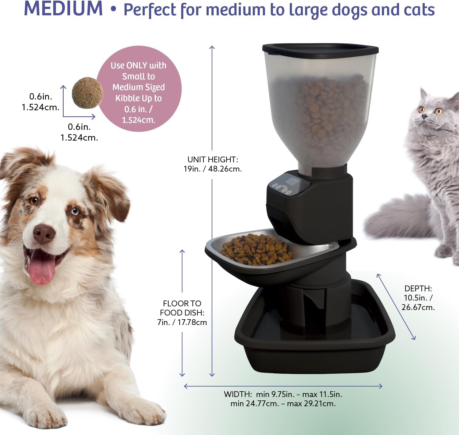 Smart Auto Pet Feeder & Water Station – Portion Control, Anti‑Jam, OLED Display